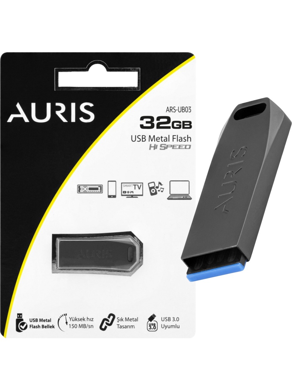 AURİS 32GB METAL FLASH BELLEK